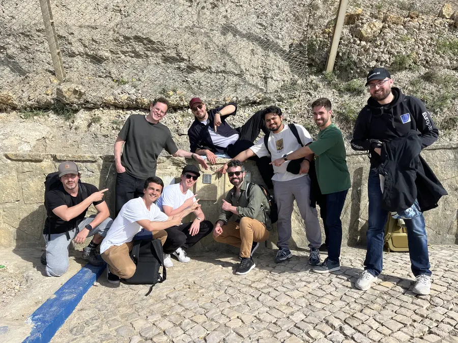 Group photo by the cliffs
