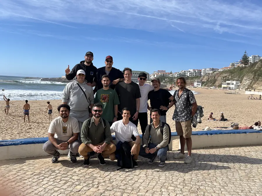 Group photo on the beach
