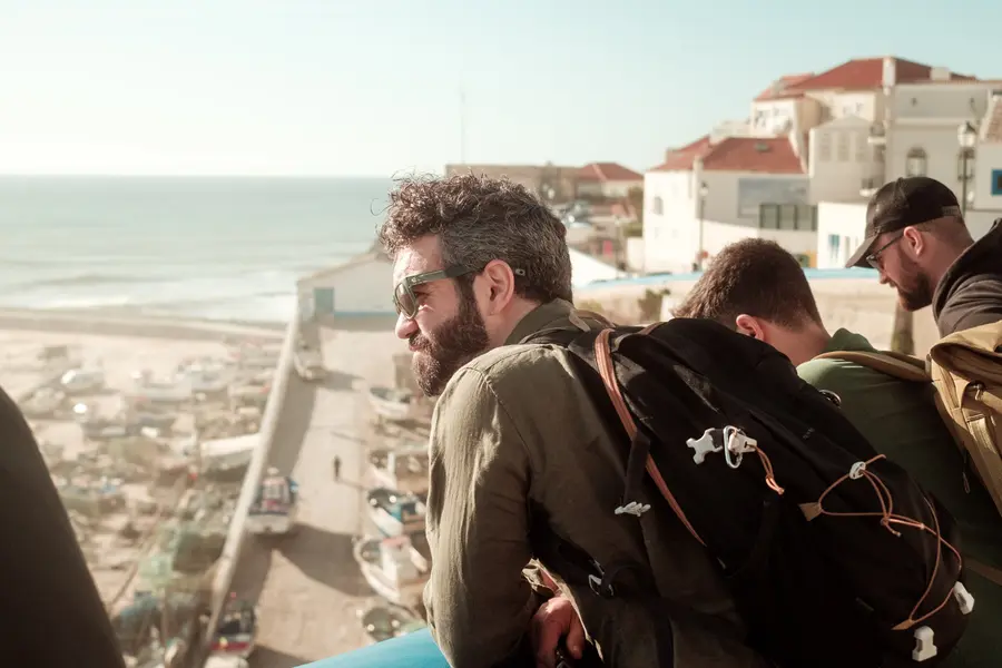 Looking out over the beach